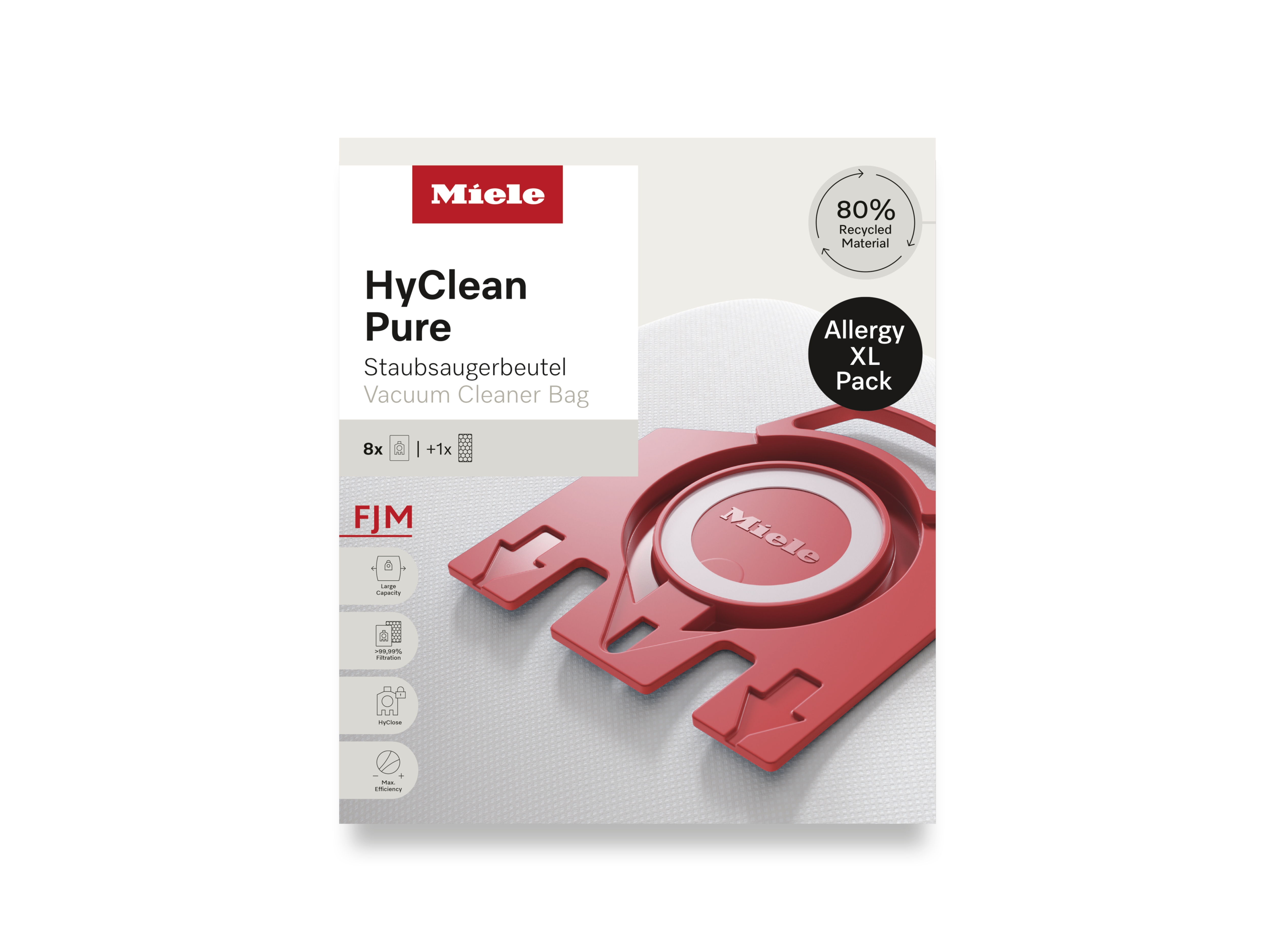 Комплект мешков-пылесборников HyClean Pure FJN Allergy XL Miele купить в Пензе | Всегда в наличии! | Артикул 12498190 | Официальный сайт