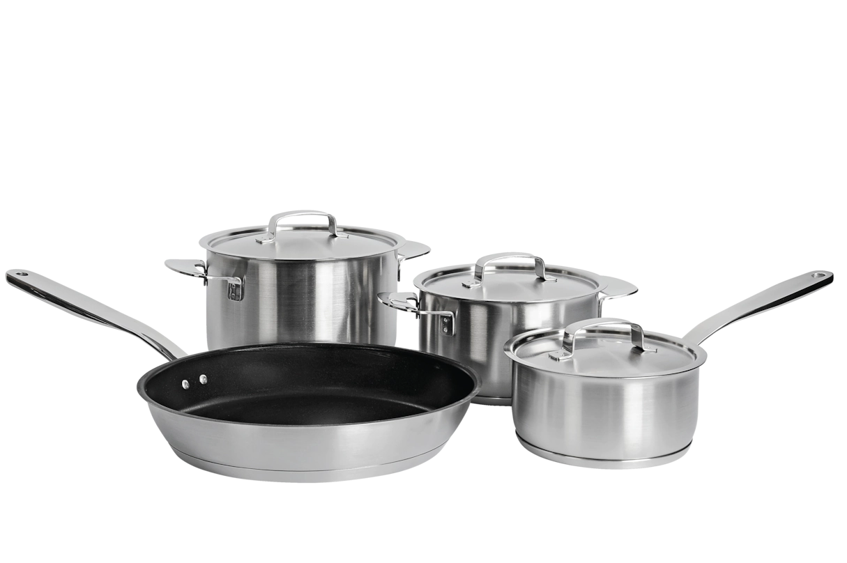 Комплект посуды All Steel с логотипом Miele 4 предмета KMTS 5704-2 Miele купить в Пензе | Всегда в наличии! | Артикул 11945190 | Официальный сайт