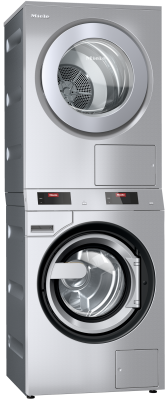 Колонна из профессиональных стиральной и сушильной машины PDW 909 [EL DP DD] сталь